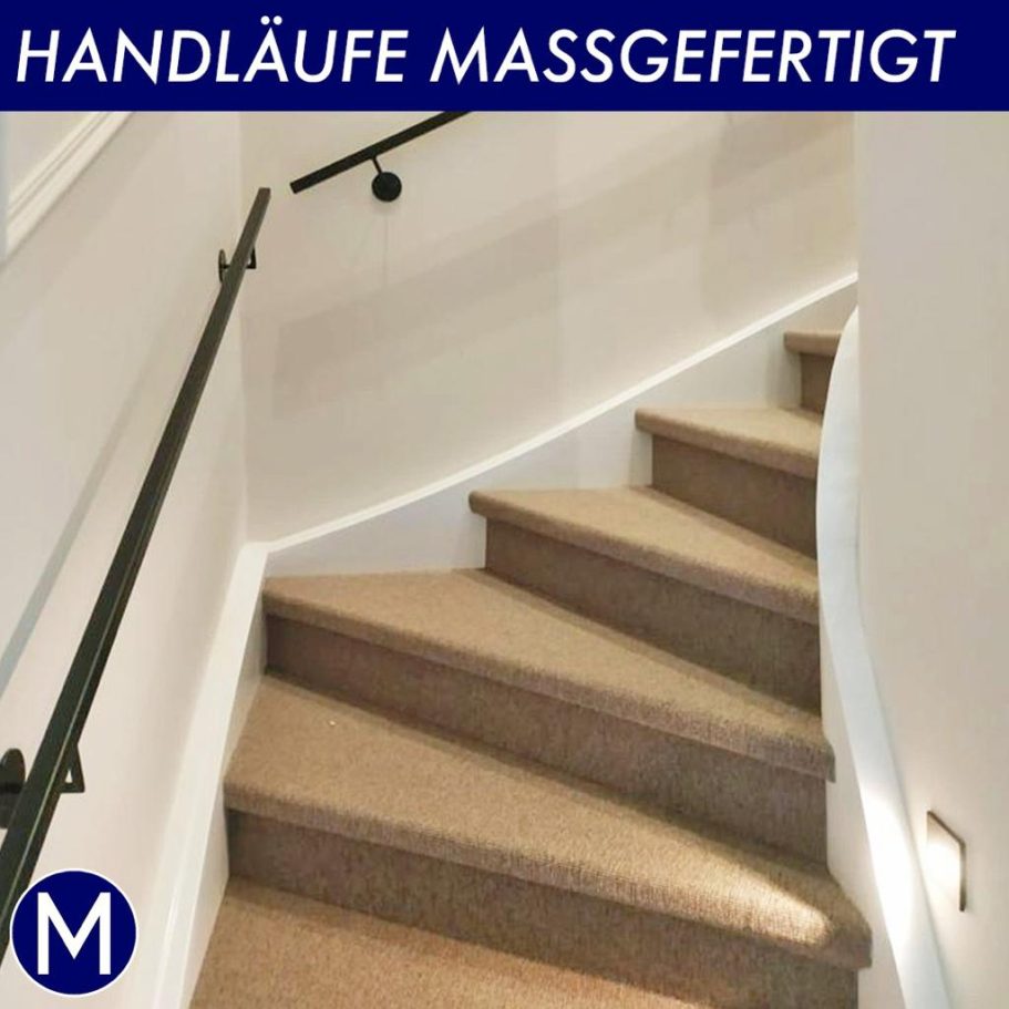Maßgefertigter Handlauf in einem Treppenhaus
